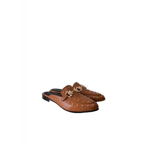 NEW BALA DI GALA women's romee premium leather mules in camel - Picture 2 of 2